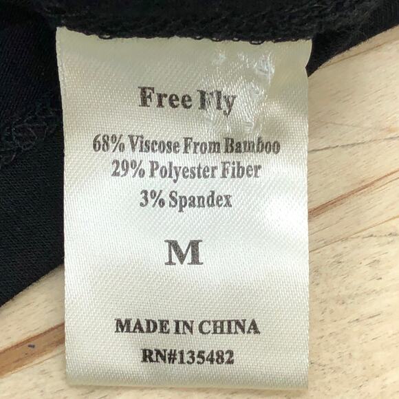 Free Fly Mens Size M Sweater Lightweight Bamboo 1/4 Zip Thumb Holes Black - Picture 14 of 16